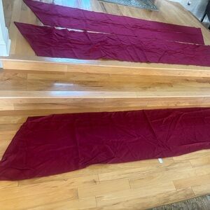 3 Country Curtains Swags French Country Red